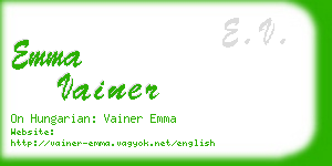 emma vainer business card